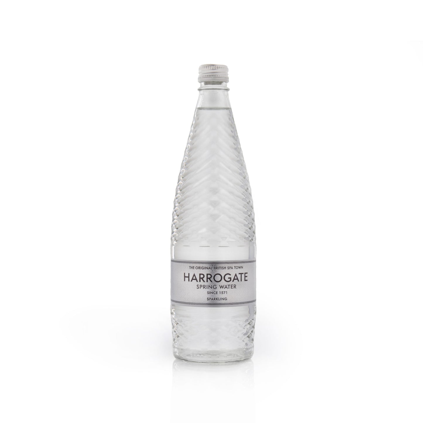 24 x Harrogate 750ml Sparkling Water Bottles (Glass)