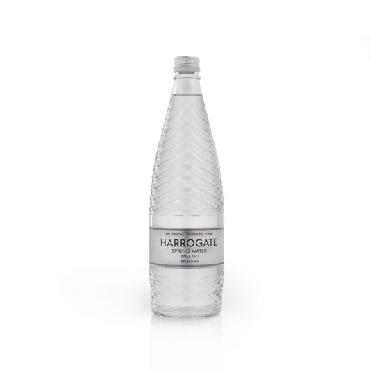 24 x Harrogate 750ml Sparkling Water Bottles (Glass)