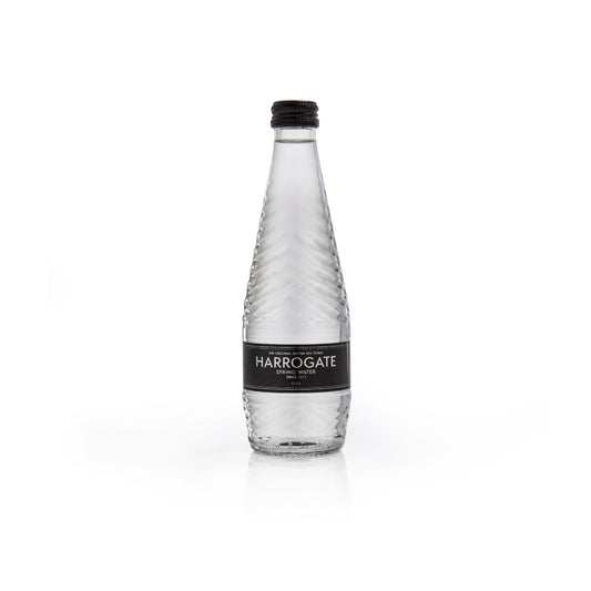 24 x Harrogate 330ml Still Water Bottles (Glass)